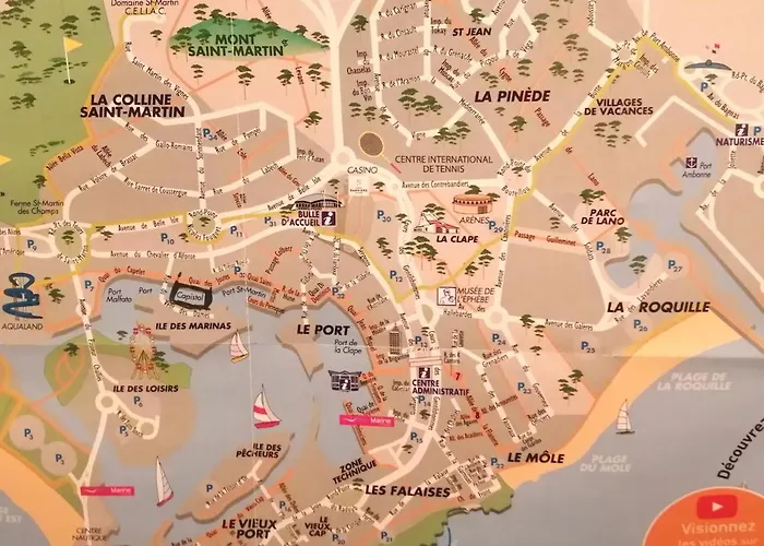 Grand F2 40 M2 Centre Port, Loggia 5m2, Vue Jardin, Belle Terrasse, Parking Privé * Agde